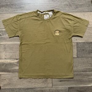 Disney Marvel We Are Groot Movie Promo Adult T-Shirt Sz M Olive Green Embroidery